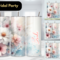 Personalized floral bridesmaid tumbler
Soft pink flower girl tumbler with ribbon
Tumbler with watercolor roses
